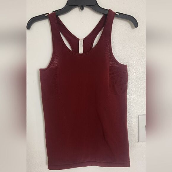 Lululemon Reveal Racerback Tank Top Size M Burgundy - Picture 3 of 11